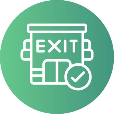 Çıkış simgesi, vektör illüstrasyonu