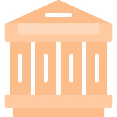 Banka. Web simgesi basit illüstrasyon