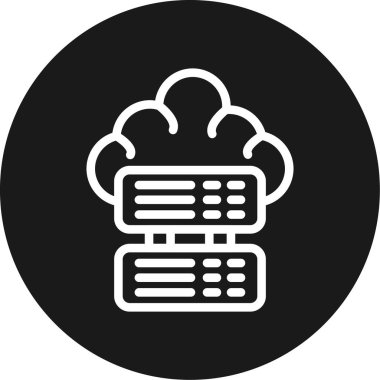 Bulut hesaplama simgesi vektör illüstrasyonu