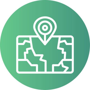 Vektör konumu simge illüstrasyonu