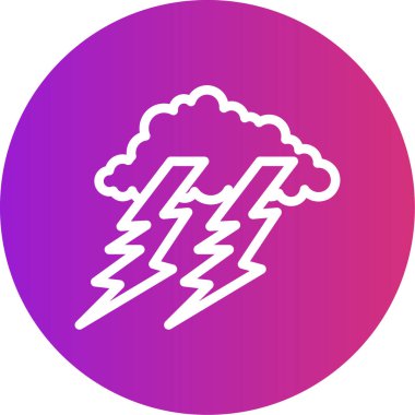 Şimşek vektörü simgesi modern basit tasarım illüstrasyonu