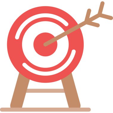 Hedef. Web simgesi vektör illüstrasyonu