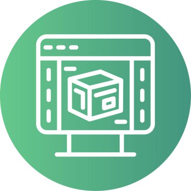 Web simgesi, basit vektör illüstrasyonu