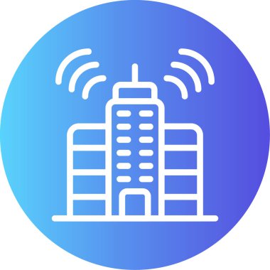 Bina. Web simgesi basit illüstrasyon