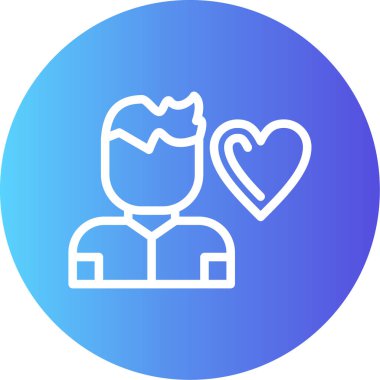 Kalp ikonu vektör illüstrasyonu