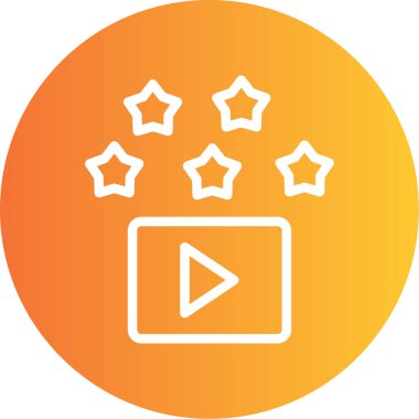 Bir yıldız simgesinin vektör illüstrasyonu