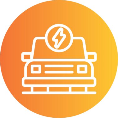 Araba simgesinin vektör illüstrasyonu