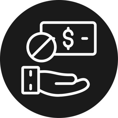 Dolar para ikonu vektör illüstrasyonu