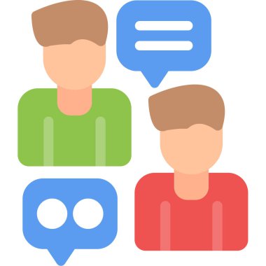 Konuş. Web simgesi basit illüstrasyon