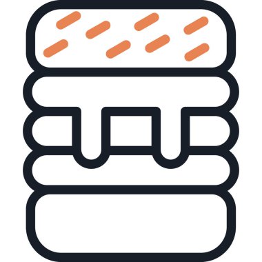 ekmek simgesi, vektör illüstrasyonu