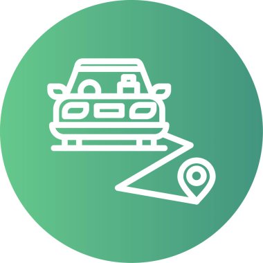 araba simgesi vektör illüstrasyonu.