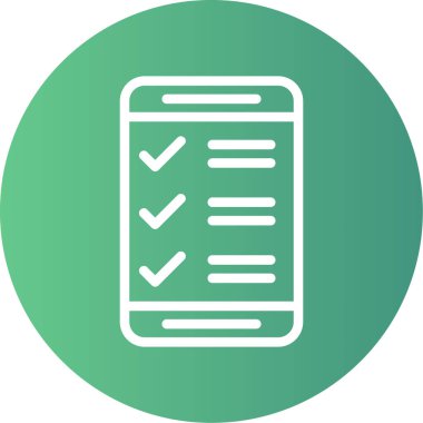 Özet Arkaplanda İzole Liste Simgesi Denetle