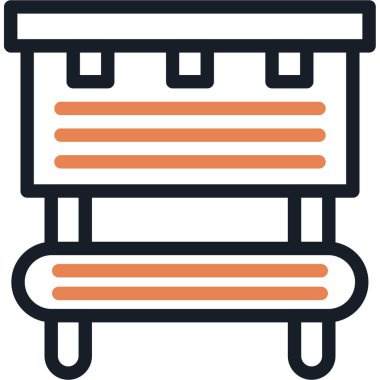 Koltuk mobilyası taslak biçiminde simge