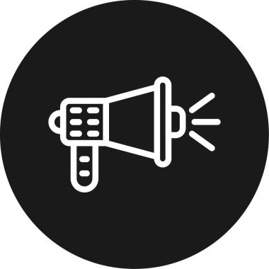 megafon ikonu. Web için megone vektör simgelerinin basit illüstrasyonu