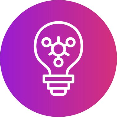 Ampul vektör satırı simgesi