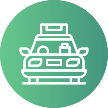 Araba simgesinin vektör illüstrasyonu