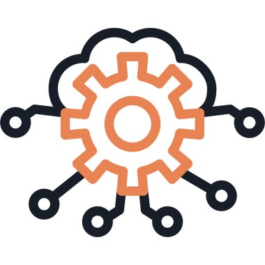 dişli simgesi, vektör çizimi