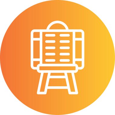 Sandalye. Web simgesi basit tasarım