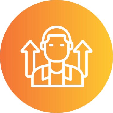 Kulaklık simgesi olan adamın vektör çizimi