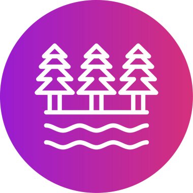 ağaç simgesi vektör illüstrasyonu