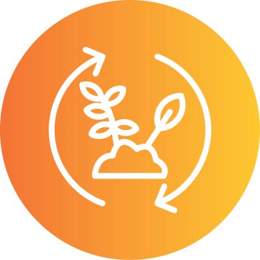 Bir ağaç simgesinin vektör illüstrasyonu