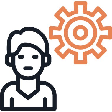 Mühendis. Web simgesi basit illüstrasyon