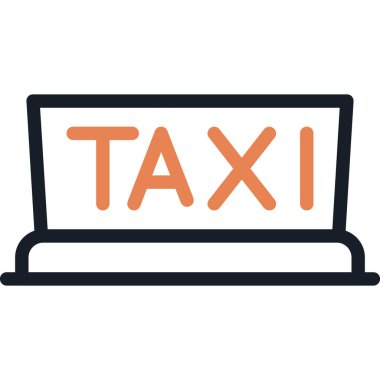 taksi simgesi vektör illüstrasyonu