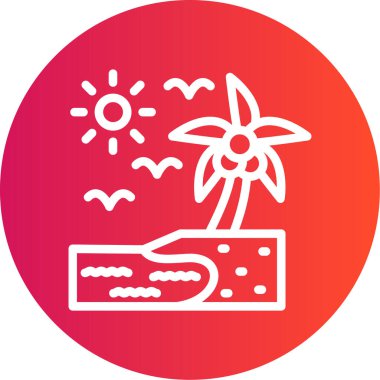 yaz güneşi ikon vektör illüstrasyonu