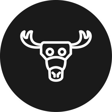 Moda tarzında izole edilmiş inek simgesi