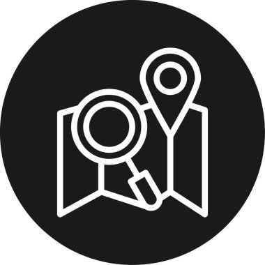 konum haritası vektör illüstrasyonu