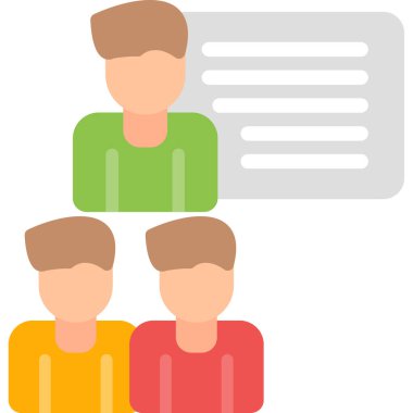 grup insan düz simge, vektör, illüstrasyon, tasarım