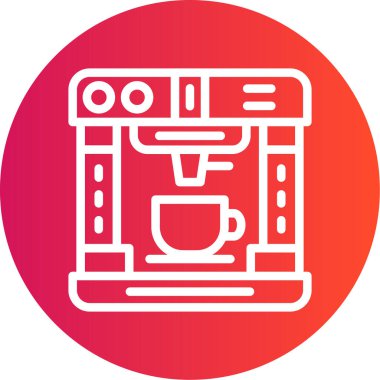 Kahve. Web simgesi basit illüstrasyon