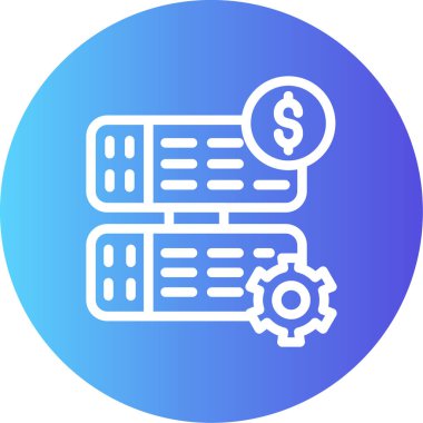 Dolar vektör ince çizgi simgesi