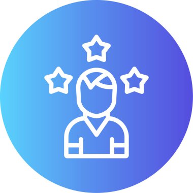 Yıldızlı bir adamın vektör çizimi