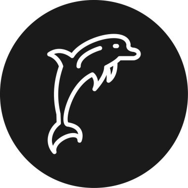 Köpekbalığı simgesi, vektör illüstrasyonu