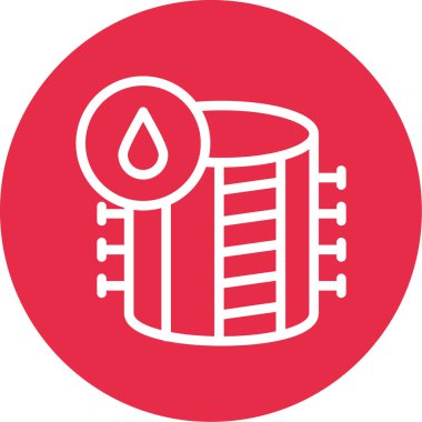 Petrol varili ikonu. Ağ için yağ varili vektör simgelerinin özet çizimi