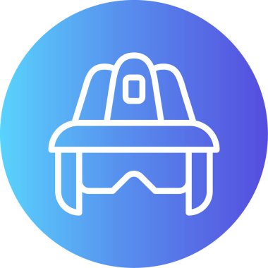 Miğfer. Web simgesi basit illüstrasyon