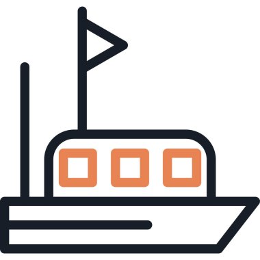 Gemi simgesi vektör illüstrasyonu