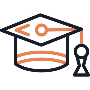 Eğitim ve okul renkli vektör simgesi