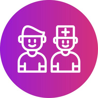 Modern doktor simgesinin vektör çizimi