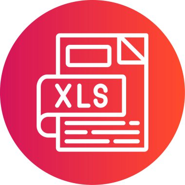 XLS Satır Gradyan Çemberi Simgesi