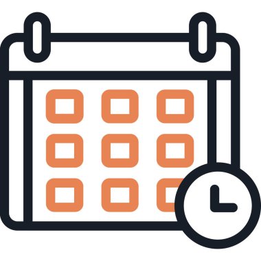 takvim tarih simgesi ana hat biçiminde