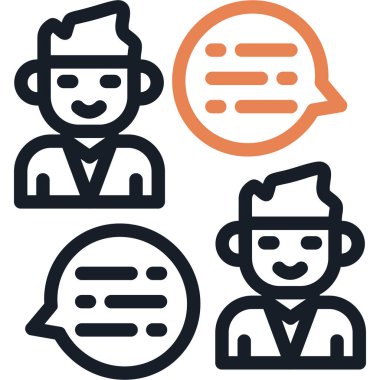 Konuş. Web simgesi vektör illüstrasyonu