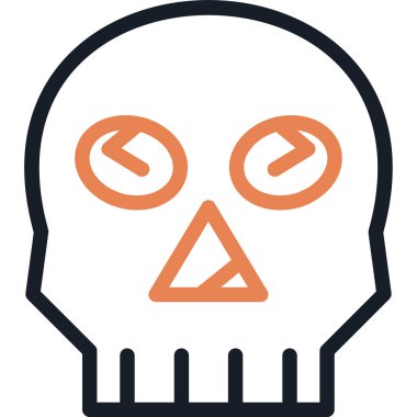 Cadılar Bayramı kafatası. Basit tasarım