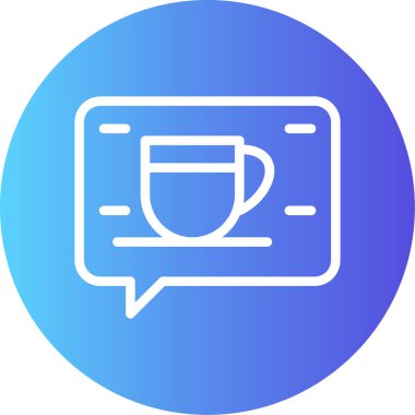 Kahve fincanı simgesi, basit illüstrasyon