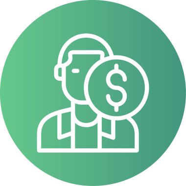 Eşsiz iş adamı vektör çizgisi simgesi