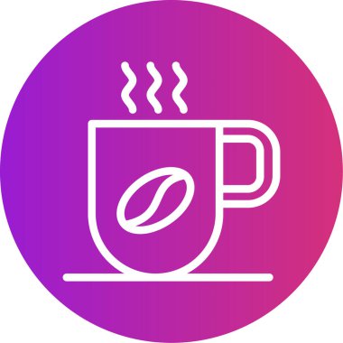 vektör kahve simgesi, vektör illüstrasyonu