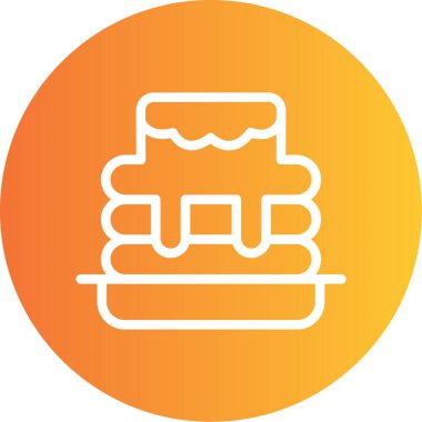 Kek ikonu. vektör illüstrasyonu.