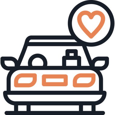 - Araba. Web simgesi basit illüstrasyon