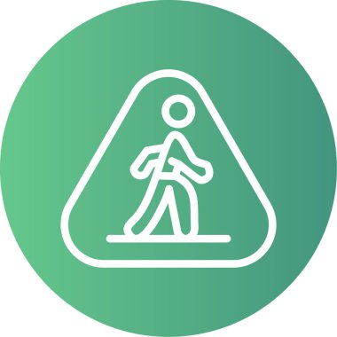 Sırt çantalı bir kadının vektör çizimi